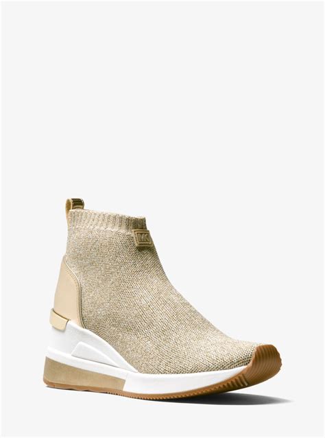 michael kors skyler trainer|Skyler Logo Stretch Knit Sock Sneaker .